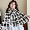Autumn/Winter Style Women'S Scarf Korean Style Versatile Thickened Shawl Warm Neck Warmer