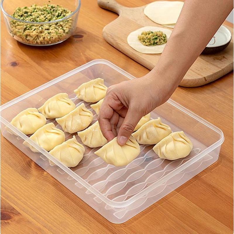 Household Food Egg Crisper Box Refrigerator Dumpling Box Wonton Fresh-Keeping Organizers Quick Freezing Refrigerator Storage