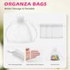 100/50/30pcs White Organza Bags Jewelry Packaging Wedding Party Gift Bags Drawstring Candy Pouches Christmas Small Bag Storage