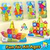 Magnetic Building Blocks Construction Set DIY Montessori Sensory Educational Toy For Boys Girls Kids Gift 26/38PCS With Iron Box