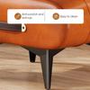 New Space Saving Foot Stool PU Leather Portable Shoe Changing Stool High Rebound with Handle Stool Chair Home