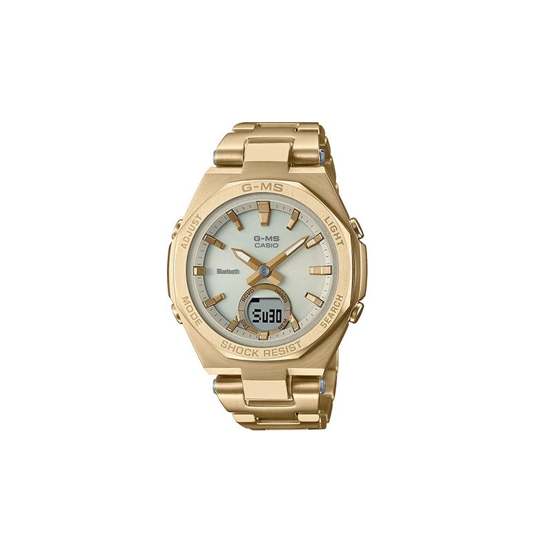 

Casio BABY-G 100 meters waterproof quartz movement stainless steel strap Japanese and Korean watch women s watch white dial MSG-B100DG-9APR білий