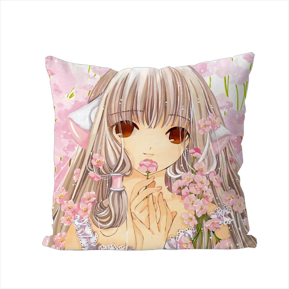 ANIME CChobits Pillow Case For Car Sofa Decorative Home Doublesided Print Plush Square Throw Pillow Cushion Cover