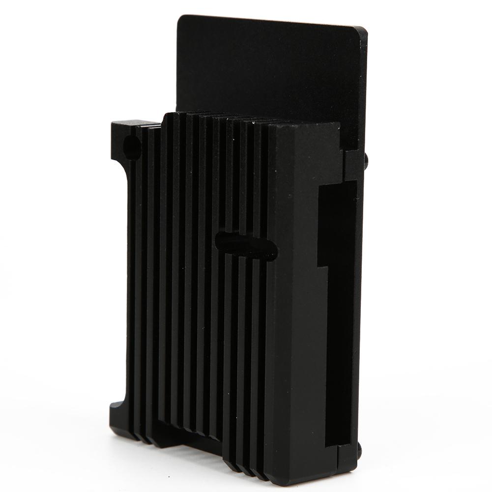 Black Aluminum Alloy Case Ultra Thin Design Fit for Raspberry Pi 4 Model B B Heat Dissipation