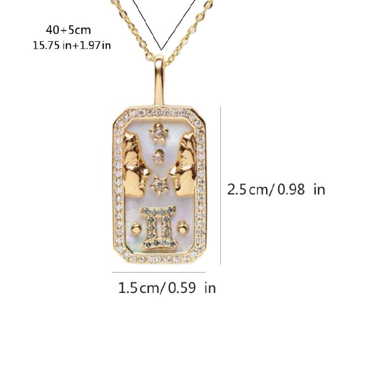 Przyciągający wzrok naszyjnik choker z wisiorkiem Zodiaki Modny łańcuszek na obojczyk z 12 konstelacjami