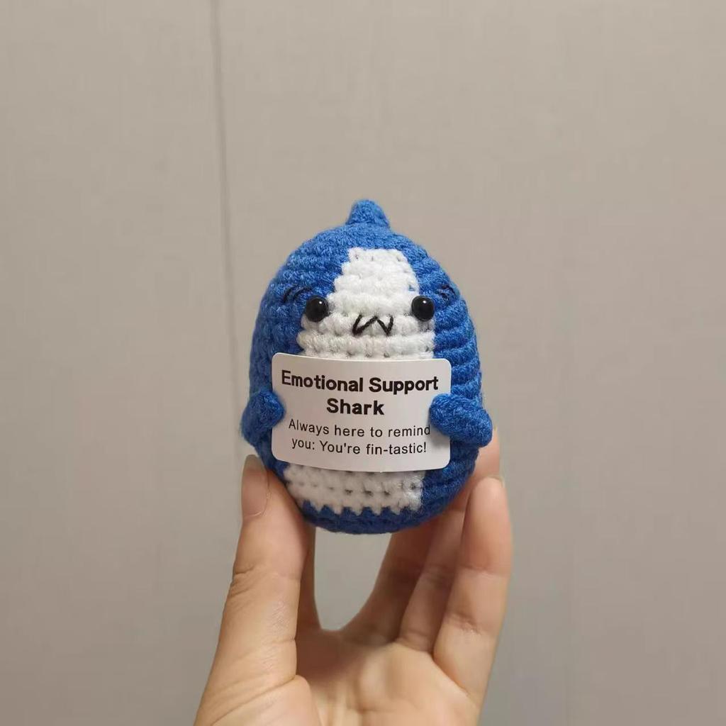 Handcrafted Wool Penguin Emoji Crochet Toy