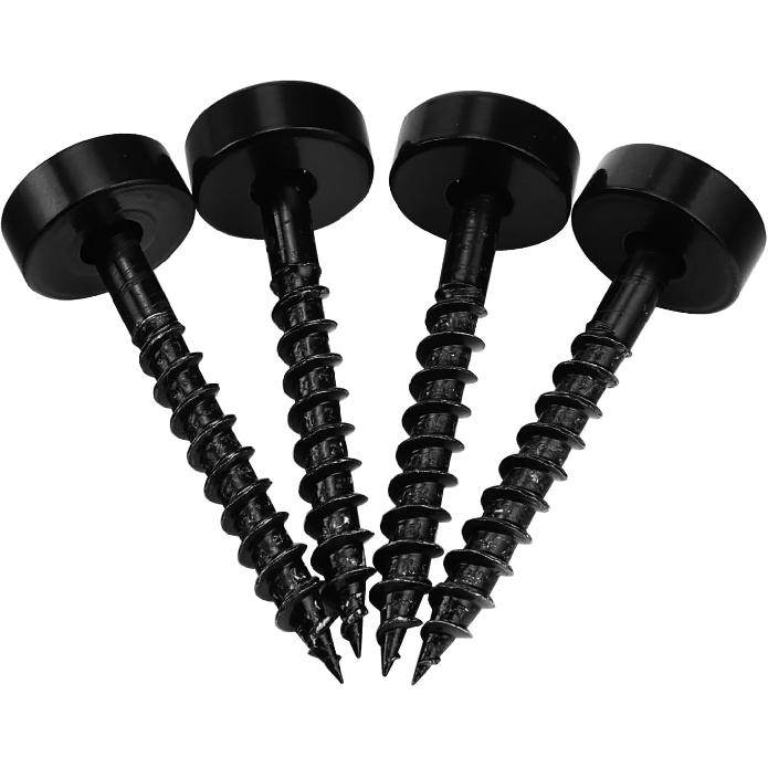 4Pcs Guitar Neck Joint Ferrules with Screws Stainless Steel Bass Joint Bushings Bolt Kit Compatible with Bolt-on Necks Electric Bass Guitar