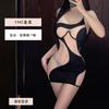 Yiyue sexy underwear sexy ins slanted shoulder suspender mesh contrasting color splicing hip skirt women's nightclub uniform 1111