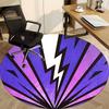 1PC Lightning Bolt Office Round Rug, Non Slip, Soft and Durable Office Rug for Interior Decoration, Perfect for Office