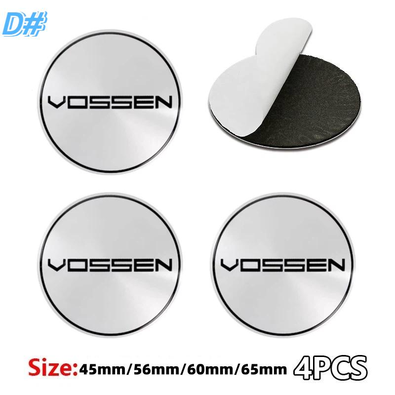 4pcs 45mm 56mm 60mm 65mm VOSSEN Logo Car Wheel Center Hub Caps Stickers Styling Accessories