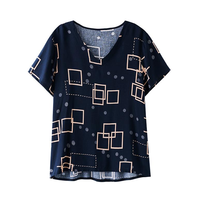 Sommeranzug für Frauen im mittleren Alter Neue elegante zweiteilige Sets Damen-Outfits Lose Vintage-Druck-Hosen-Set mit weitem Bein