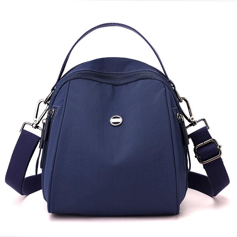 

Женская однотонная наплечная сумка многофункциональный рюкзак студенческий дорожный большой вместимости маленький рюкзак синий