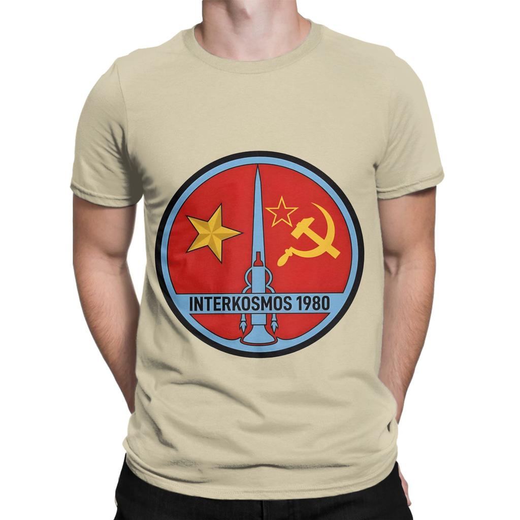 Interkosmos 1980 Soviet Space Mission Emblem Novelty 100 Cotton TShirt interkosmos Tees Tops For Unisex