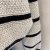 Premium Contrasting Color Striped Polo Lapel Pullover Knitted Sweater Women's Autumn and Winter Design Sense Niche Hong Kong Flavor Versatile Sweater