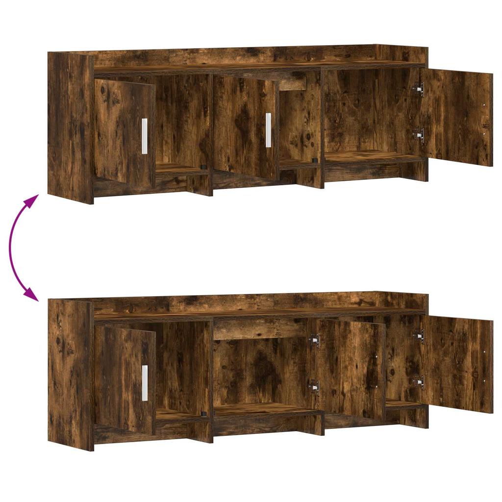 TV Cabinet 130 x 33 x 47 cm Smoked Oak Particleboard