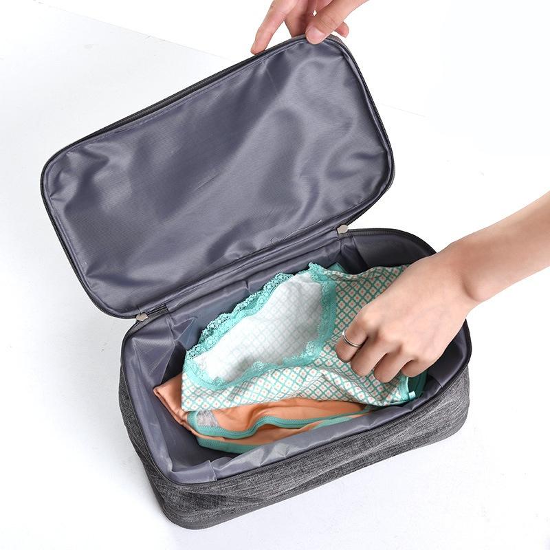 Multifunctional Toiletry Organizer Underwear Bra Finishing Bag Space Saver High Capacity Cosmetics Bags Waterproof Travel Box