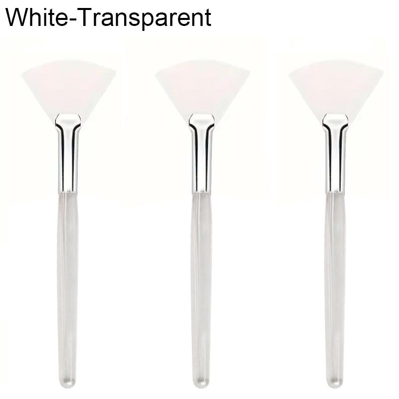 3/6/12 stuks Praktische Gezichtsborstels Waaiervorm Borstel Platte Kop Gezichtsmasker Applicator Zacht Draagbare Maskerborstels Cosmetische Hulpmiddelen