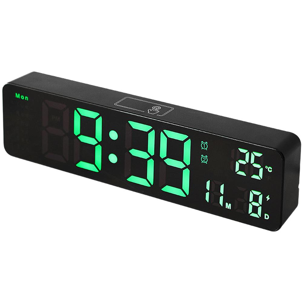 

10 Inch LED Digital Wall Clock With Temperature Calendar Week Display Touch Dual Alarm Multi-Function Display Home Wall Clock