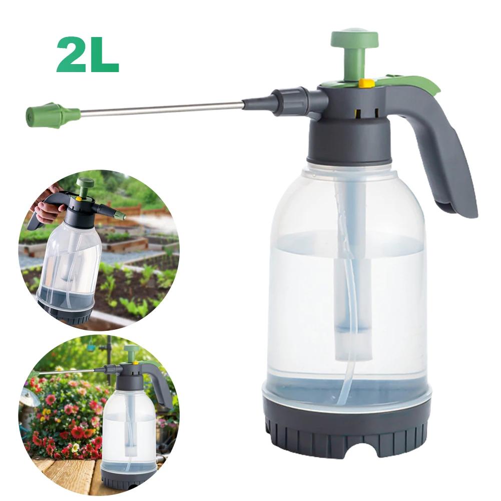 2L Hausgarten Luftdruck Sprühflasche Kanister Sprinkler Manuelle Luftpumpe Garten Desinfektion Wassersprüher zum Gießen von Blumen