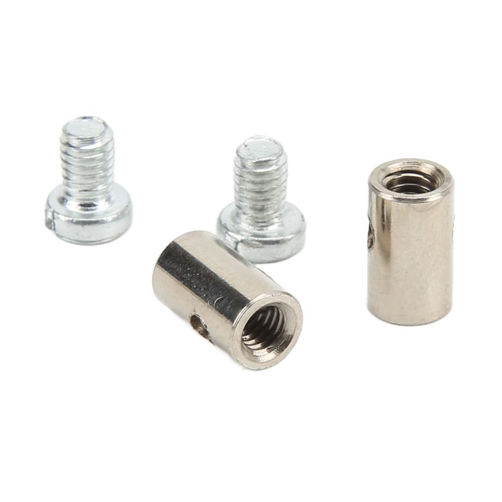 6mm 0.2in Solderless Cable Nipple Universal Metal Brake Line Throttle Choke End for Car Motorcycle Bicycle