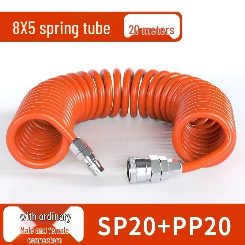 Hochdruck-Einziehbare Feder-Luftschlauch mit Schnellkupplungsanschlüssen