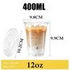 Plastic Beverage Cups with Lids Disposable Cold Drink Containers for Milk Tea Juice Iced Coffee Ice Cream Dessert Party Supplies