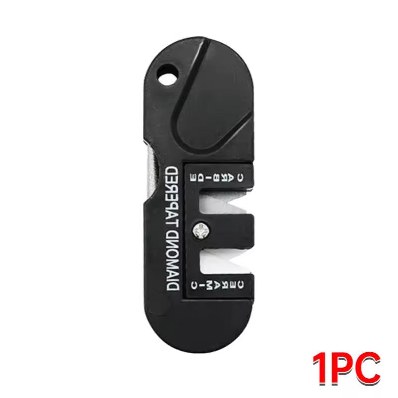 Portable 4 in 1 Mini Multi-function Tungsten Carbide Steel Sharpener, Sharpener Rod Camp Outdoor Tool