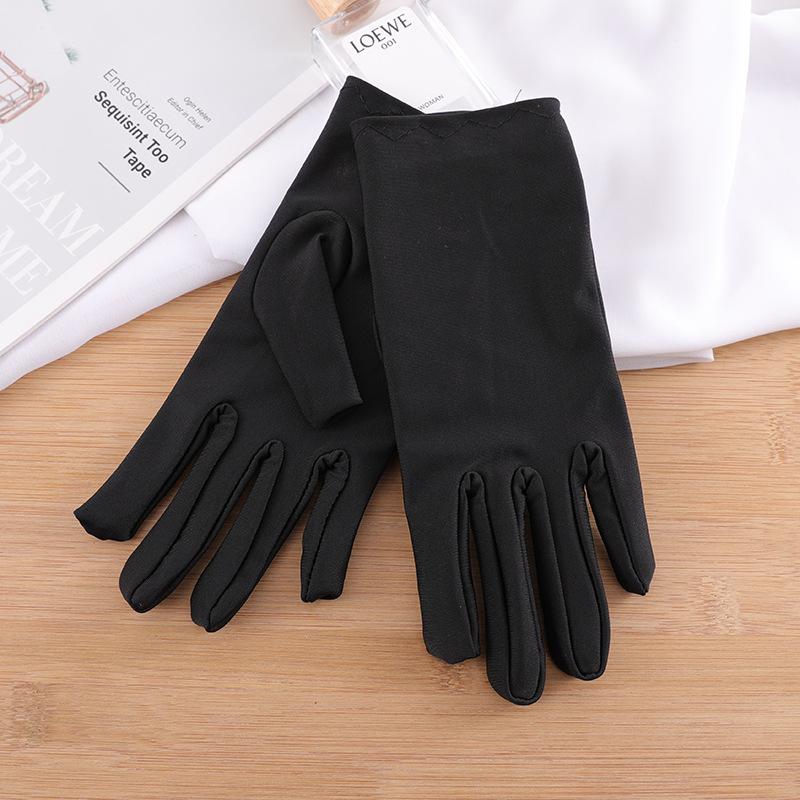 Damen Sonnenschutz Kurzarm Radfahren Überwurf Narben Spandex Einfarbig Etikette Handschuhe Mehrfarbig Atmungsaktiv Dünn Elastizität Weich