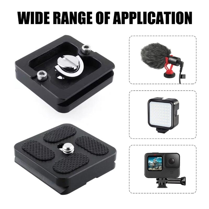 DSLR Camera Quick Release Plate 40mm Quick Release Plate Aluminum Adapter 1/4inch Screw Mount for Camera Tripod