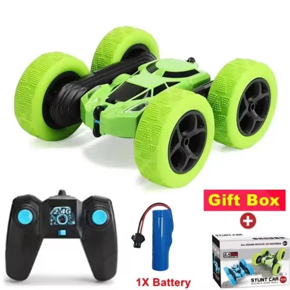 Remote Control Car, RC Cars Toys for Kids, 4WD Stunt Car with LED Lights 360° Flips, Drift Racing Electric Toy Gift for Boy Girl