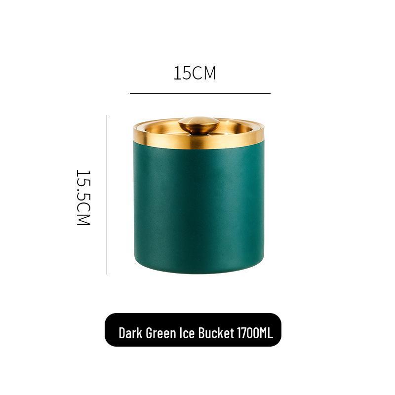 3L Stainless Steel Double-Layer Insulated Ice Bucket & Creative Beer/Wine Barrel Lunch Box