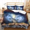 3D Print Wolf Animal Moon Bedding Set Duvet Set Single Double Bed King Size Bed Set Adult Boys Bedroom Duvet Cover Pillow Case