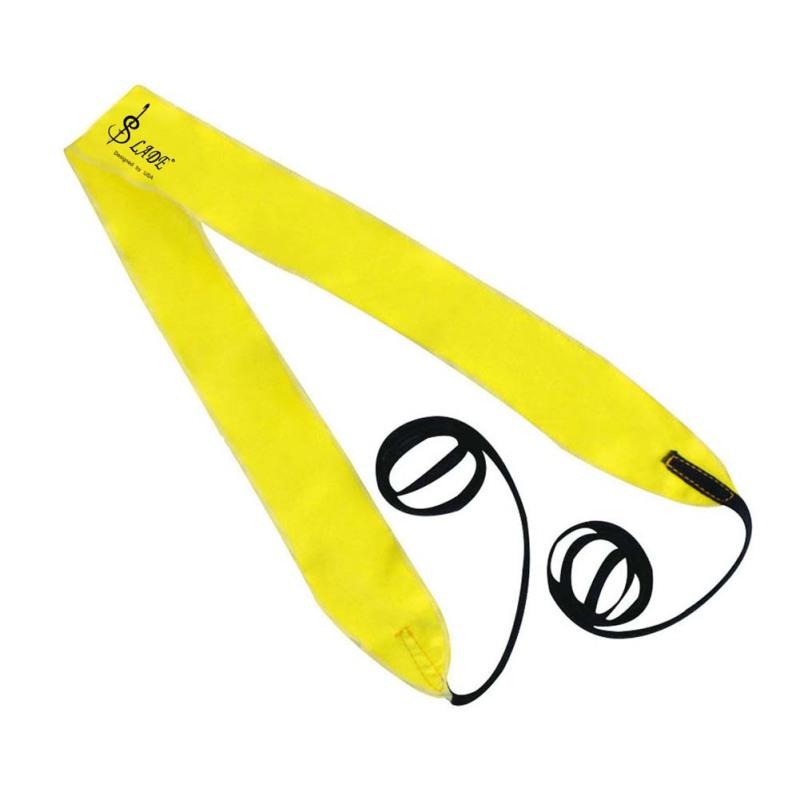 Čistící tampon Saxofon Černá trubka hoboj flétna trubka Univerzální látkový hudební nástroj s dlouhým pasem