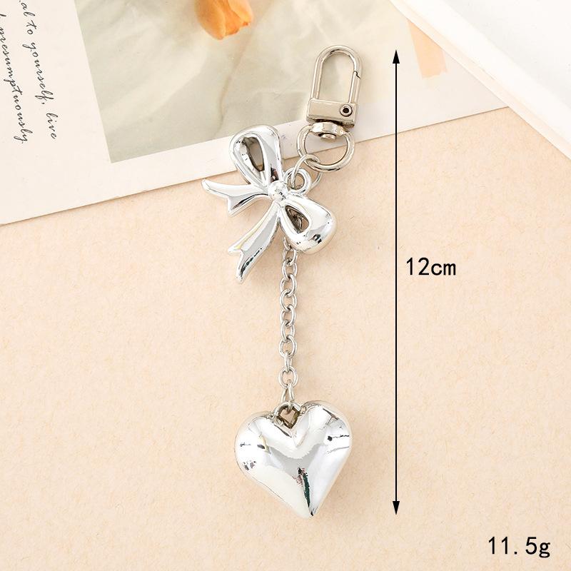 Creative Pearl Heart Phone Strap Bag Charm Accessory for Phone Case Keychain Decor