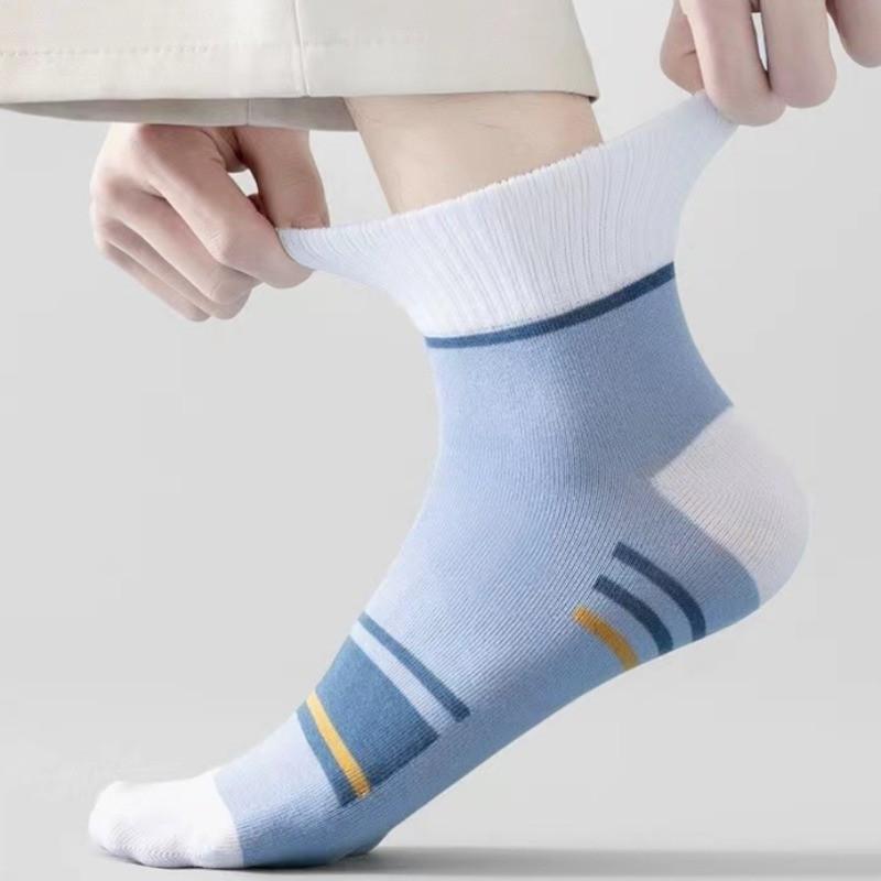 10 párů Pánské středně vysoké bavlněné deodorantové prodyšné letní bavlněné sportovní ponožky Letní chlapecké ponožky