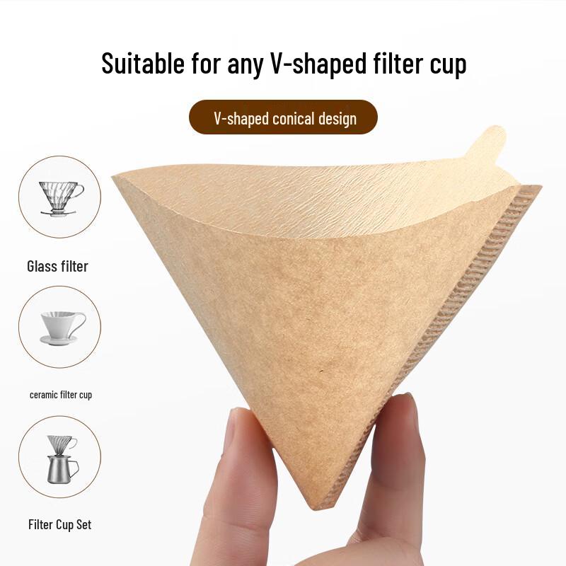 Fan-Shaped Pour-Over Coffee Filter Papers