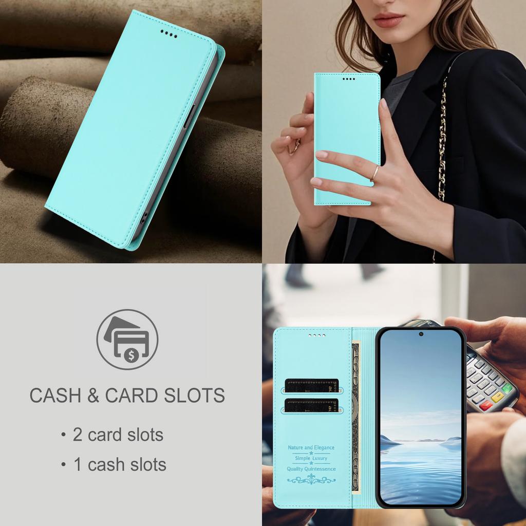 Para Xiaomi Redmi Note 15 Pro 5G (Global) Funda Cartera de Cuero Cierre Magnético Bloqueo RFID Cubierta para Teléfono