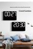 Multi-functional LED Wall Clock with Thermometer & Hygrometer - Large Display for Living Room