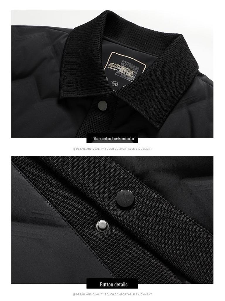 Men's Winter Down Jacket - Warm, Lightweight, Casual for Dad & Grandfather