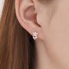 CRANNE 14K GF Simple Flower Petal One-Touch Earrings C24EGF207