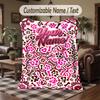 Rainbow Theme Throw Blanket Custom Name Text Personalized Blanket Soft Cozy Blanket for Home Sofa Bed