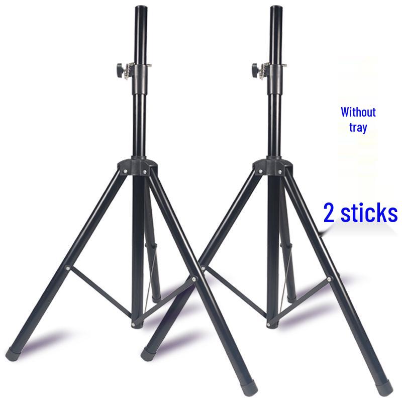 Adjustable Speaker Floor Stand for 10, 12, 15-Inch Speakers with Triangle Base and Foot Stand