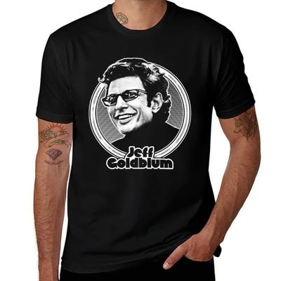 Jeff Goldblum Retro Styled Fan Design TShirt Basic Solid Tee for Daily Use
