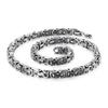 Silver Men' Bracelet THICK ROYAL Byzantine + FREE