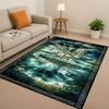 3D Nordic Viking Totem Vegvisir Rune Valhalla Valknut Living Room Non Slip Area Rug Soft Carpet for Bedroom Sofa,Home Doormat