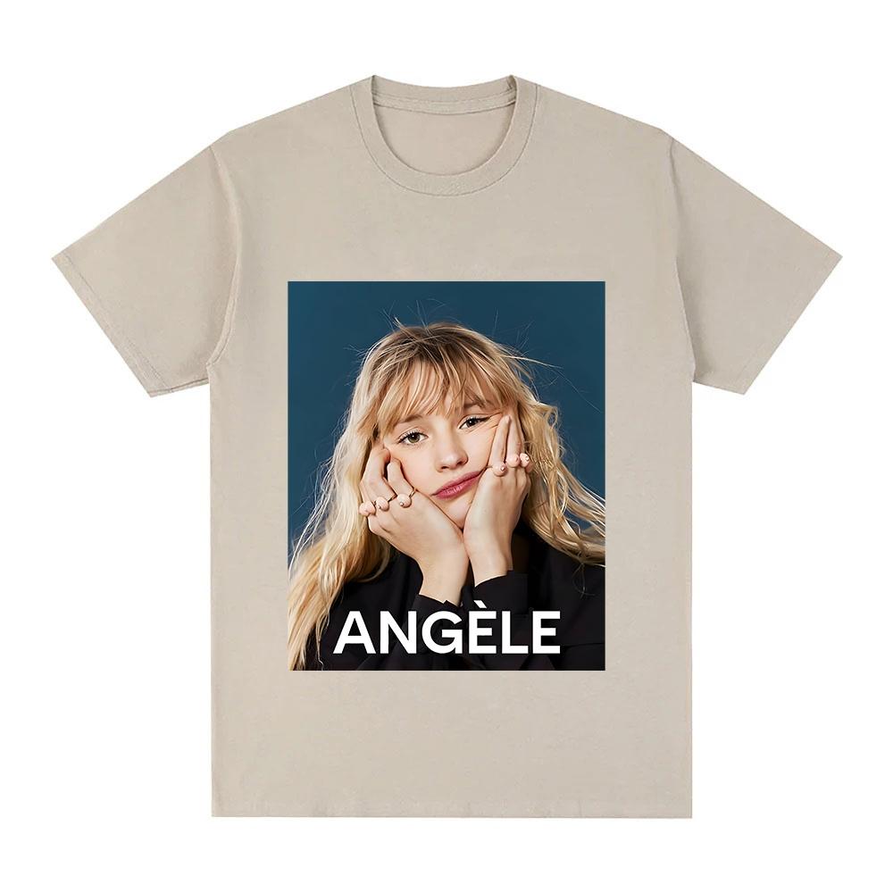 T-shirt Angele Van Laeken Stampa Grafica Top Estivi Classici Abbigliamento Comodo Cotone Girocollo Magliette
