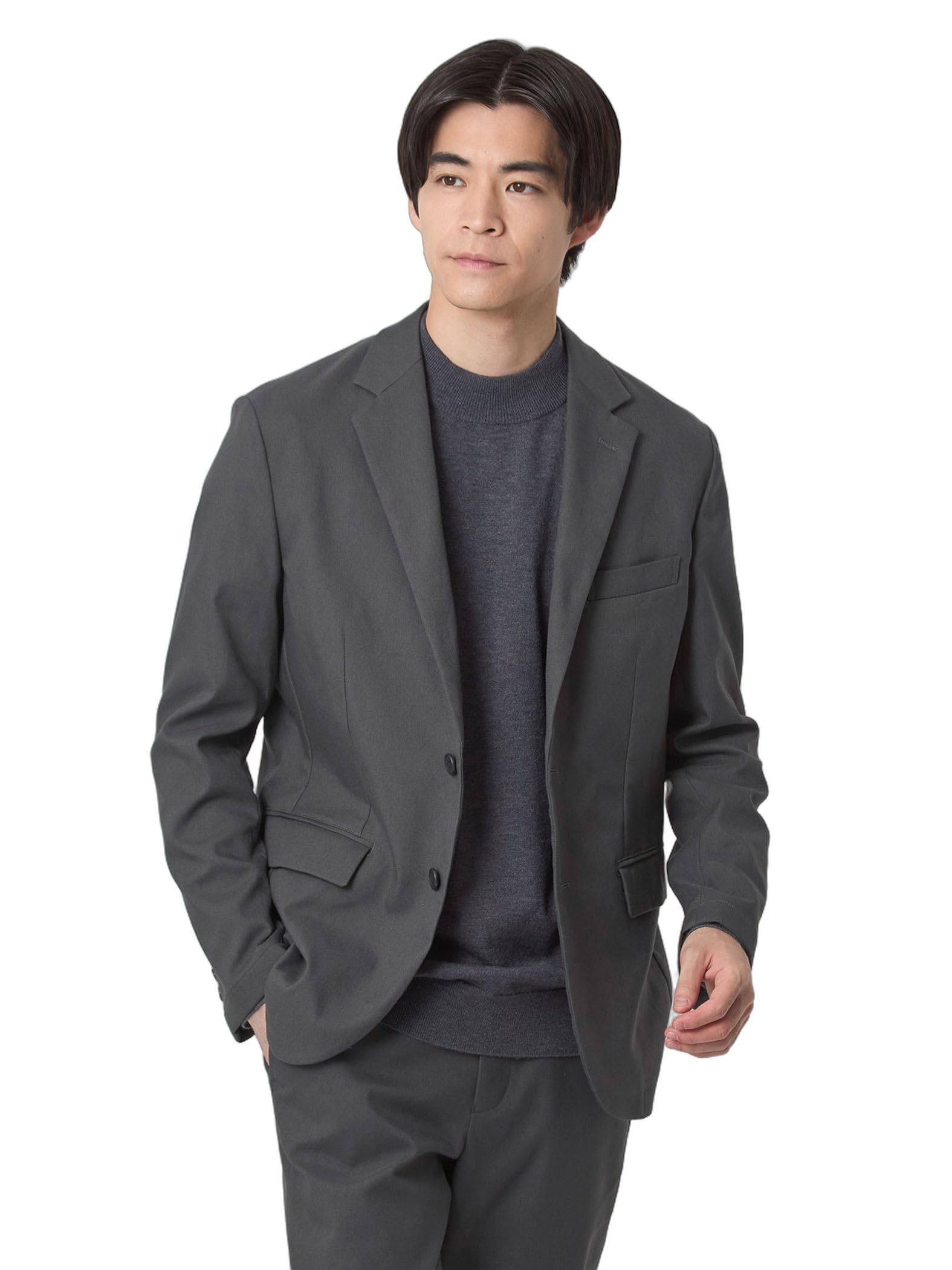

United Arrows Green Label Relaxing F-LET Narrow Jacket - Stretch - 32221000010 1550 MD.GRAY(15) M