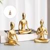 Yoga Lady Figurine Statue Contemporary Resin Decoration For Office Desk Shelf Entryway Decoration