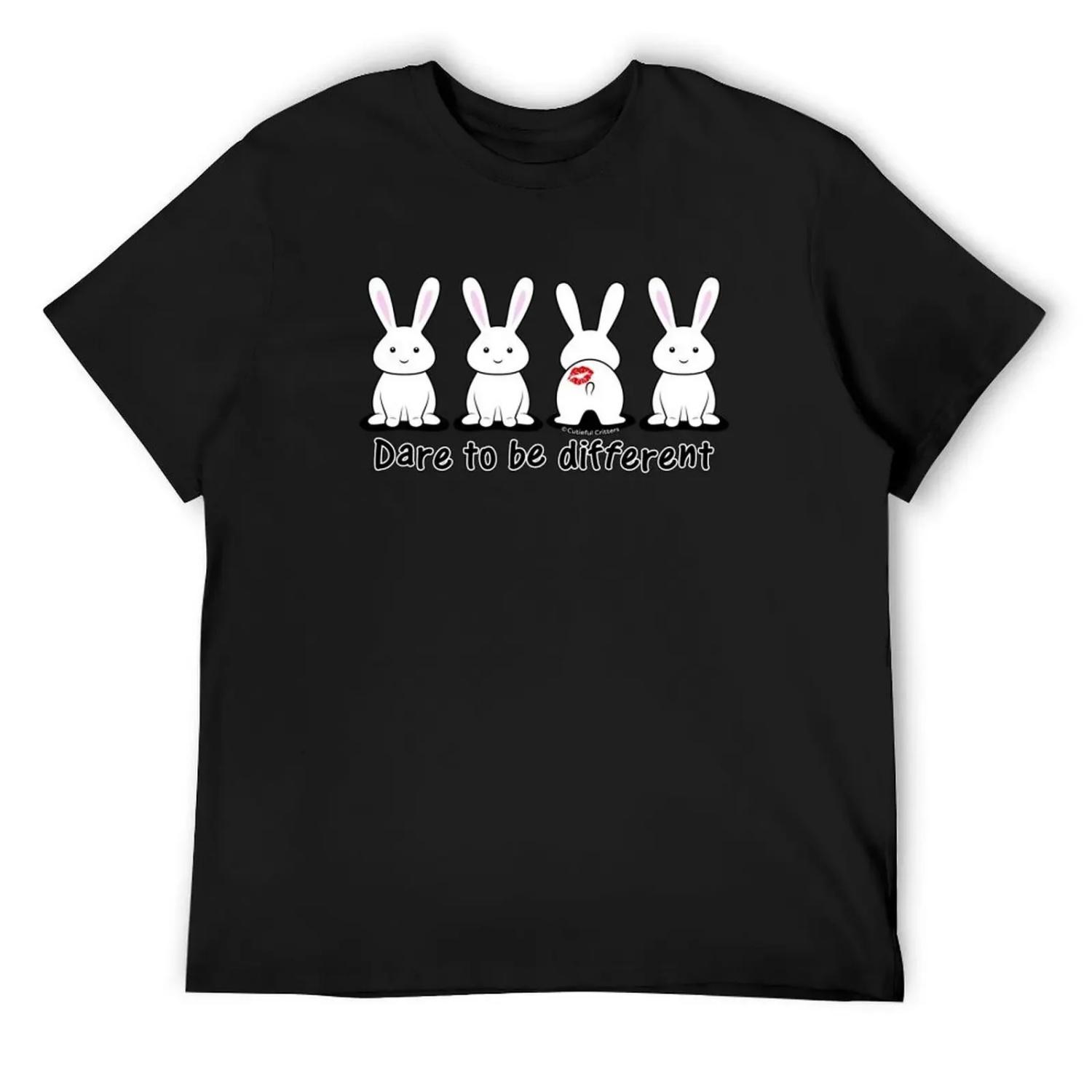 Dare to be different - Bunny T-Shirt basketball graphic tees anime shirt quick drying plain black t shirts men S