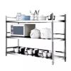 Adjustable 3-Tier Stainless Steel Kitchen Storage Shelf